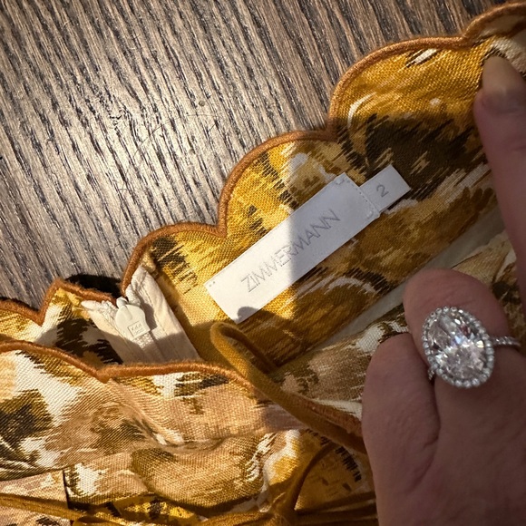 Zimmermann Yellow Floral High Waist Shorts - Picture 2 of 5